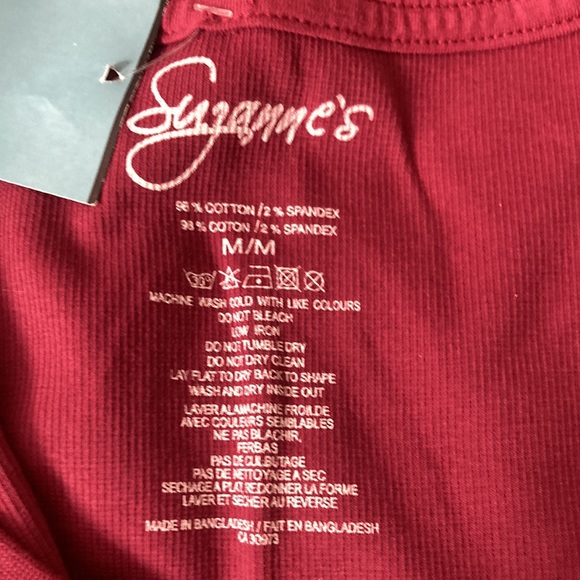 Susanna burgundy rim tank top - Picture 3 of 3